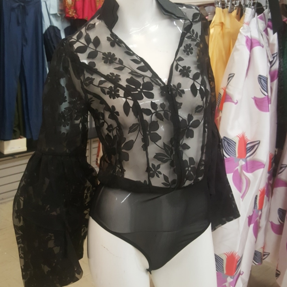 Sheer Floral Bodysuit