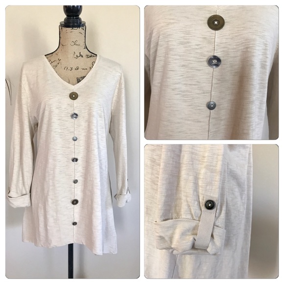 Macy's Tops - Button accent tunic top