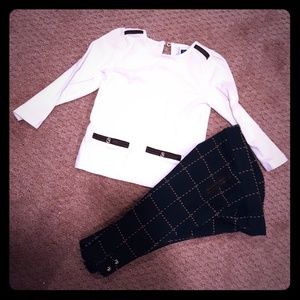 Janie and Jack green and tan outfit