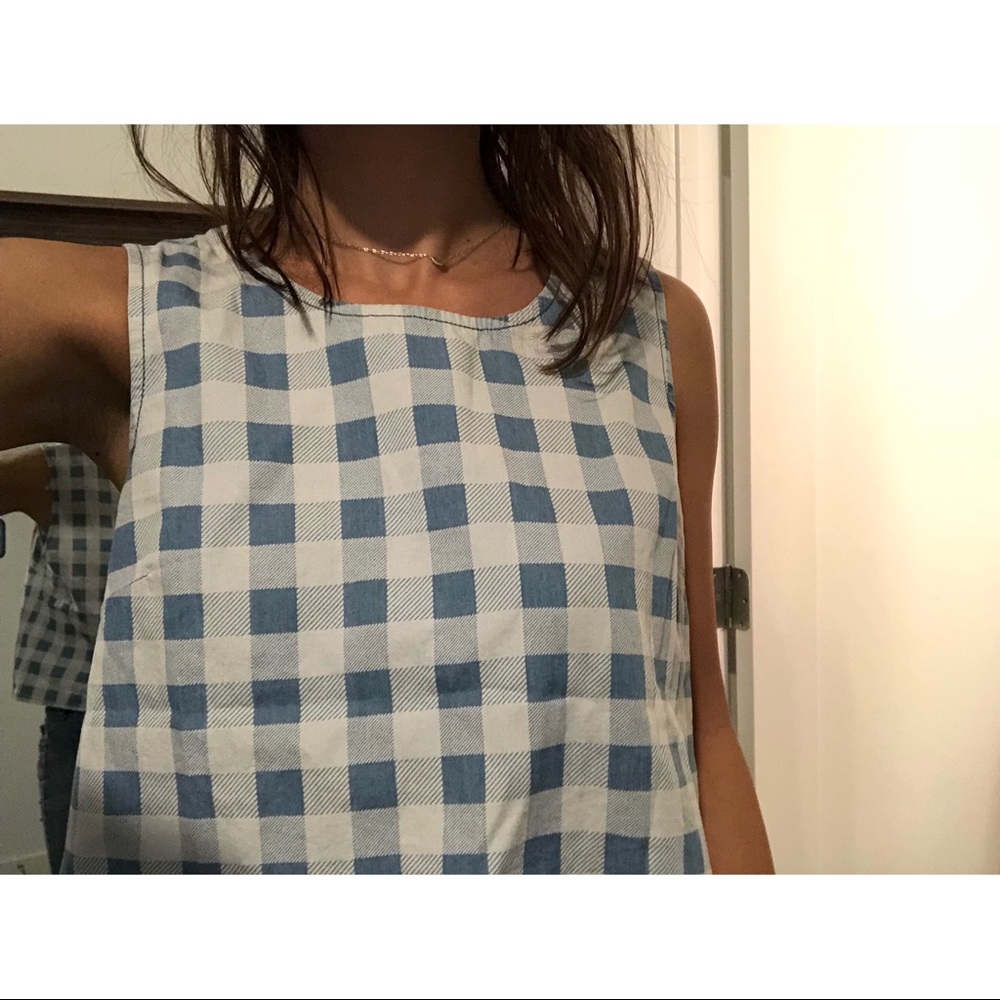 NEVER WORN Gingham Crop Top (S)