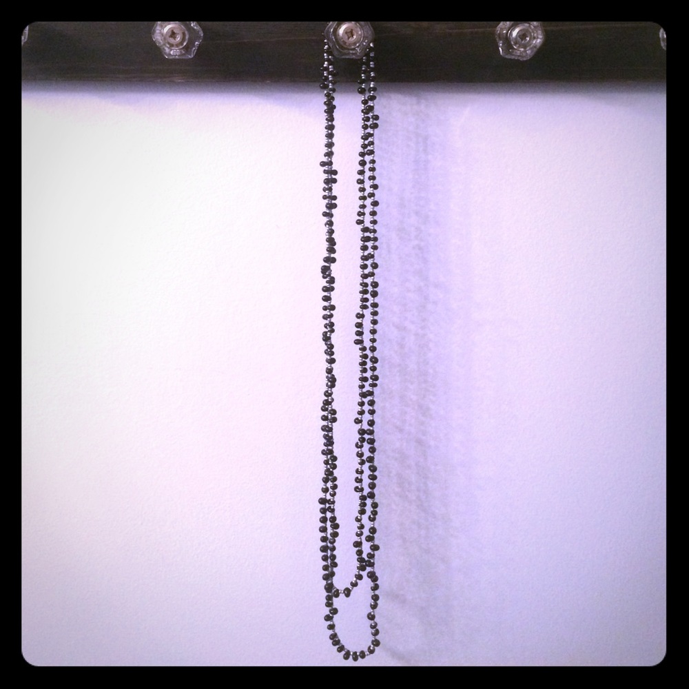 Black beaded necklace