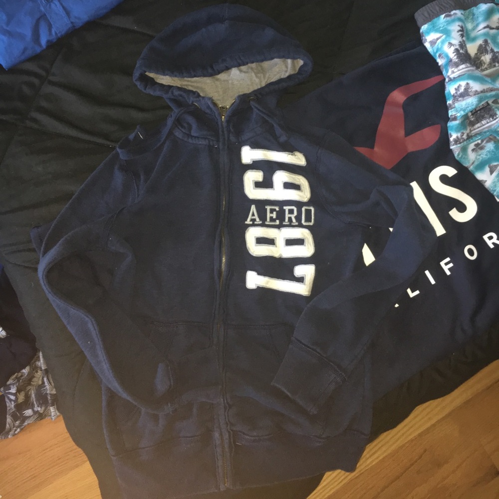 Aeropostale navy zip up