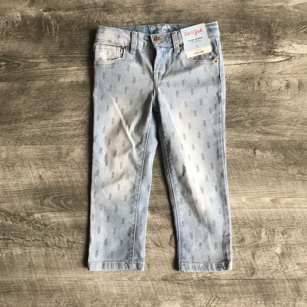➳ Chevron Print Super Skinny Capri Jeans