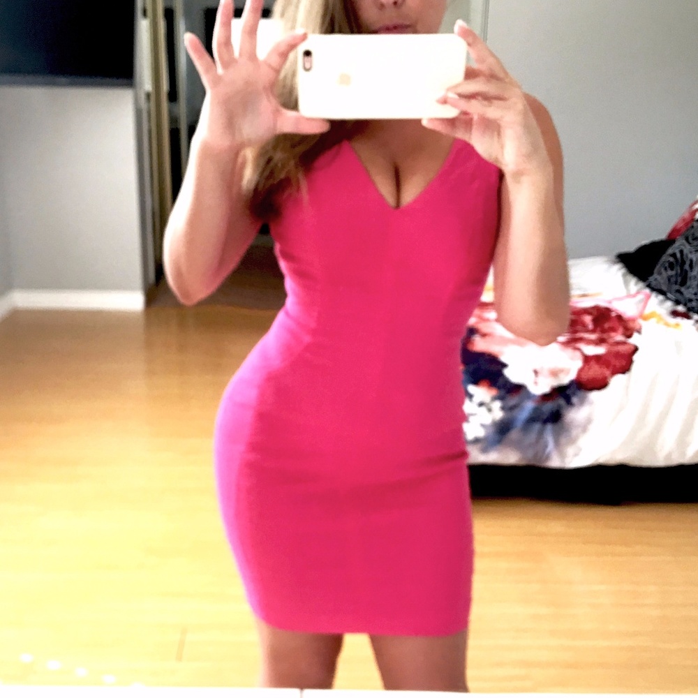 💖 BEBE Pink Dress Size 2 💖