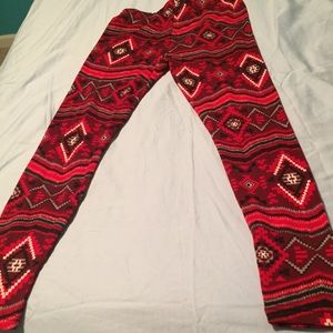 Christmas fleece lined leggings