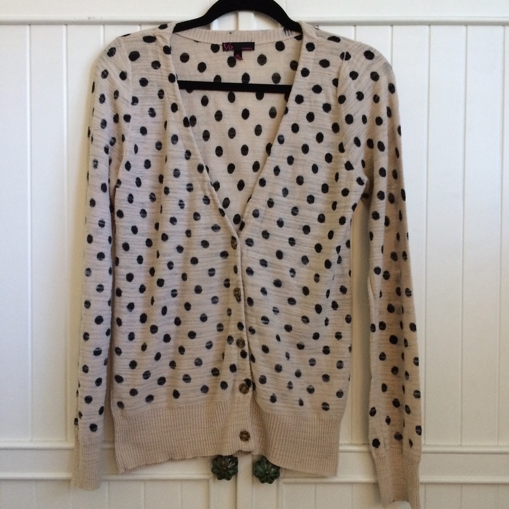 ☄️Cute Cardigan!!!! Taupe & Black Size Medium