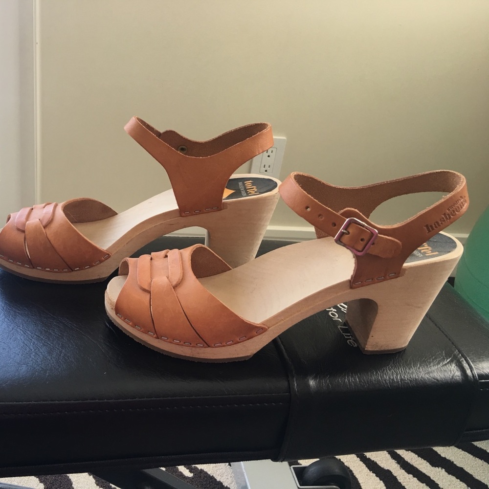Swedish Hasbeens Peep Toe Super High