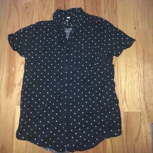 Star patterned short sleeved button up