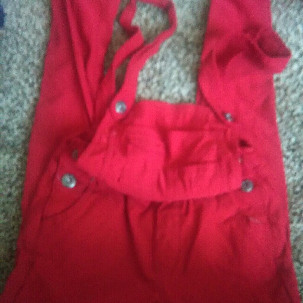 Red overalls
