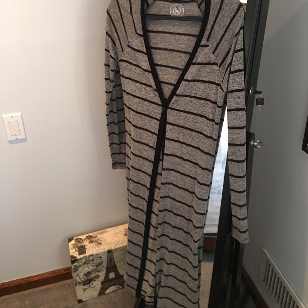 Long button down cardigan