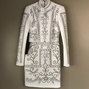 Bebe White with Sequins Dress