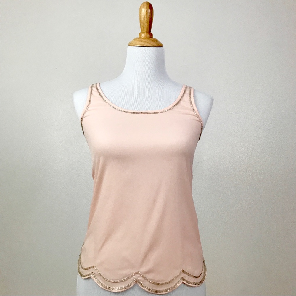 H&M | pink sequin tank blouse