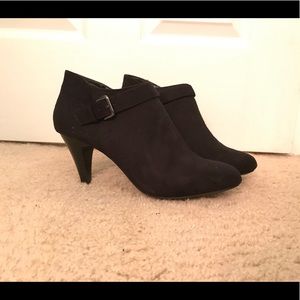 Ankle booties with heel.