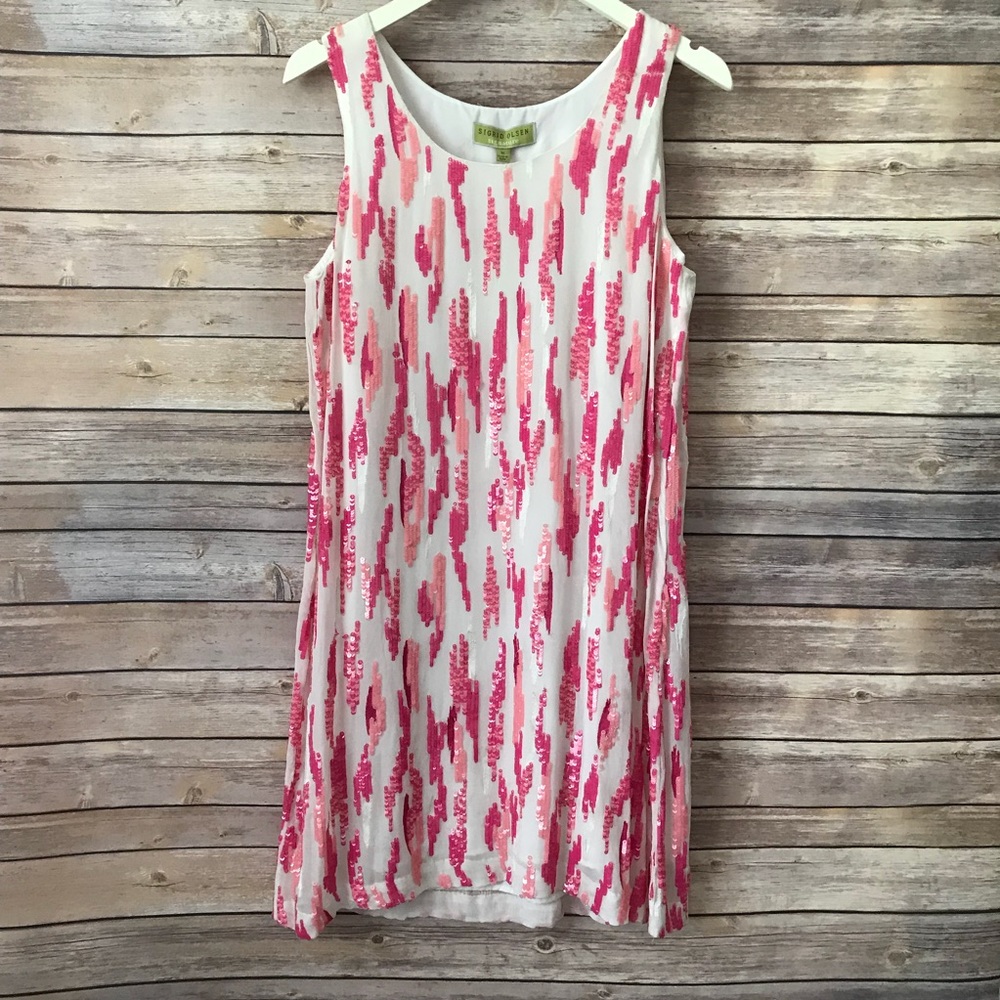 NWT Singrid Olsen Pink sequin dress