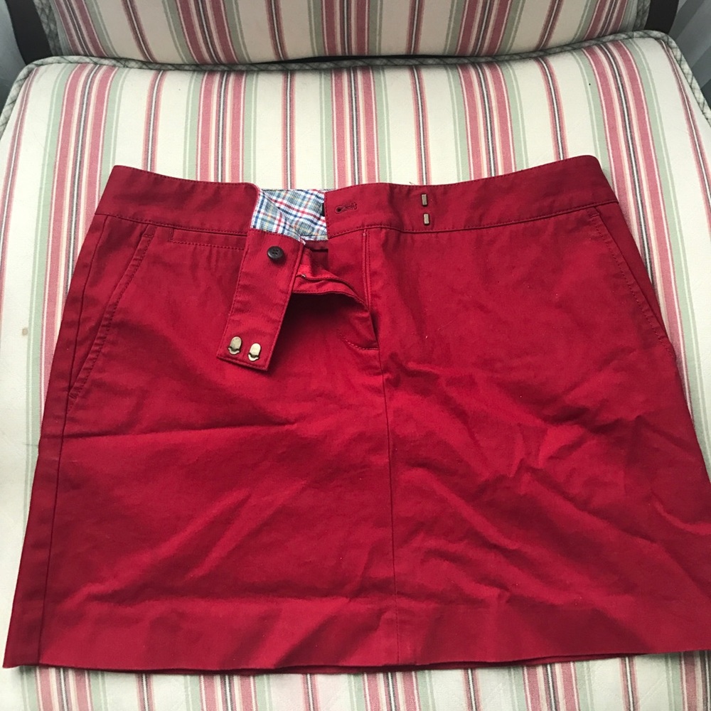 Red jcrew mini skirt