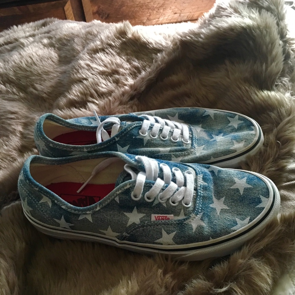 Vans *washed denim star pattern*