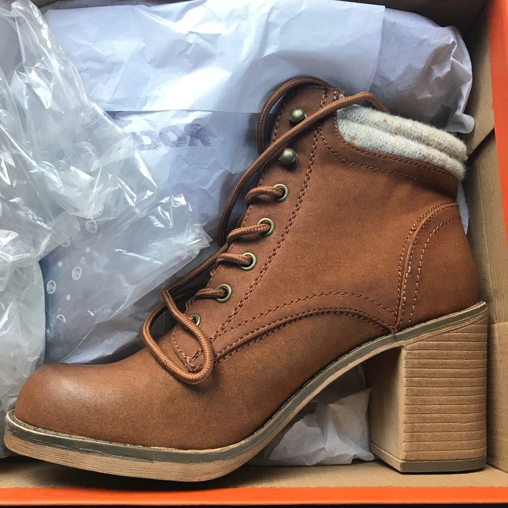 Tan Brown Rocket Dog Ankle Boot (ModCloth) - Sz 8