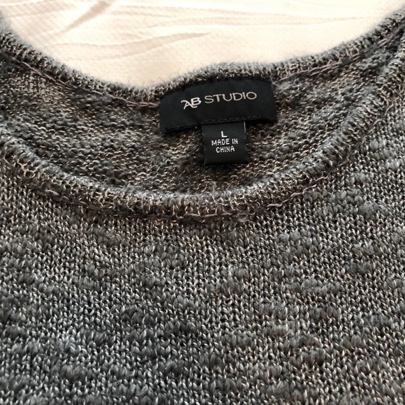 Women's AB Studio Lace Hem Crewneck Sweater - Picture 4 of 4