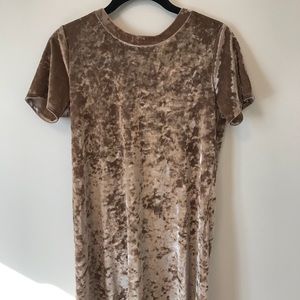 Velvet t shirt dress