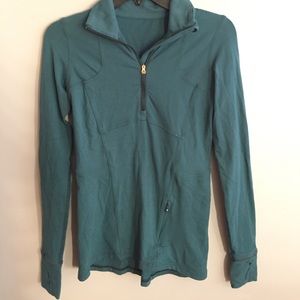 LULULEMON BRAND NEW blue/green quarter zip.