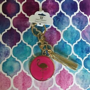 Flamingo Keychain with Tassel