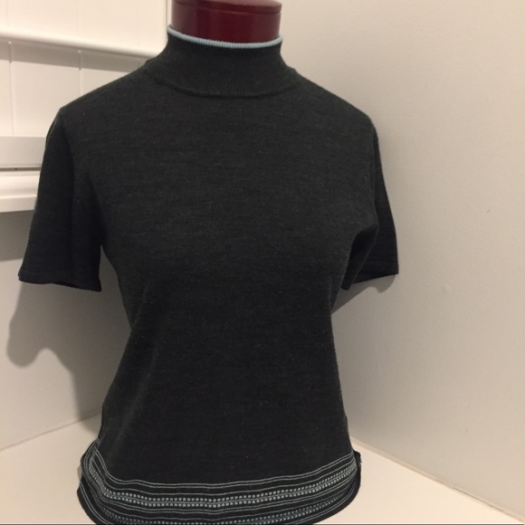Tahari Sweaters - TAHARI SHORT SLEEVE TURTLE NECK BLOUSE