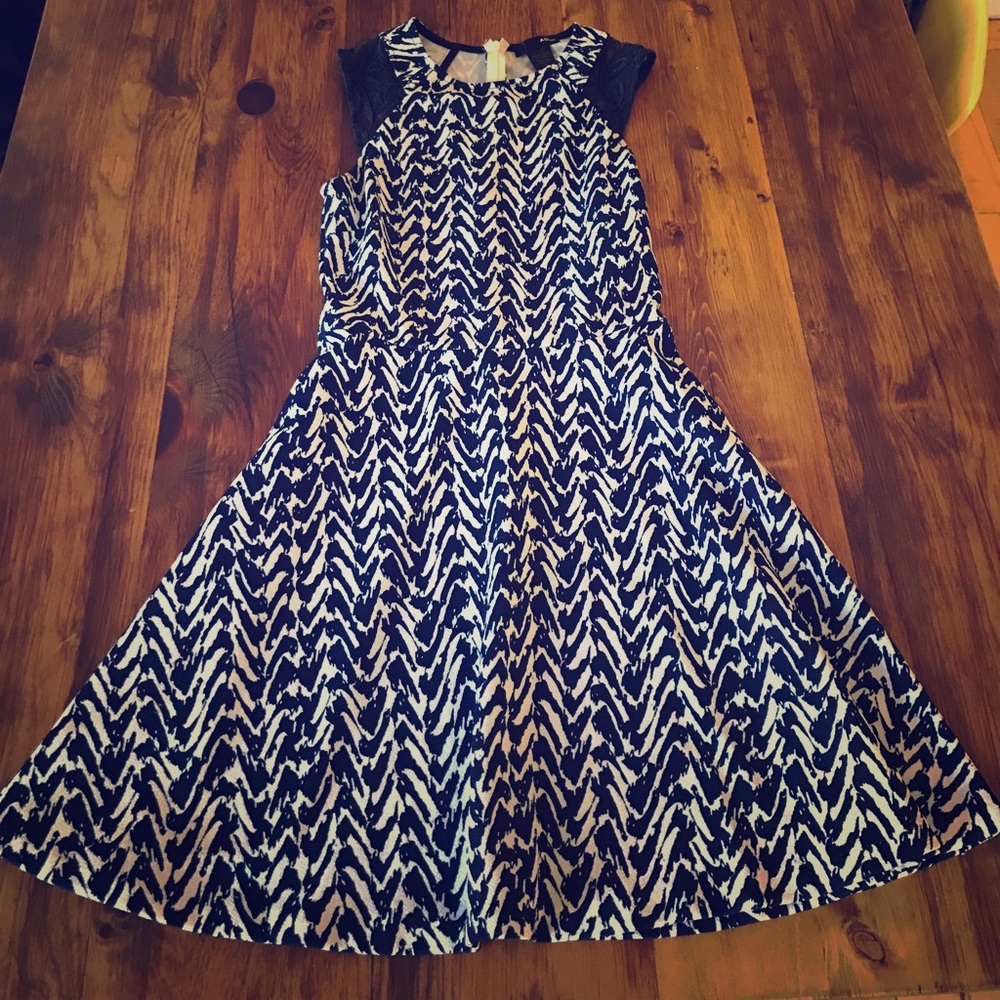 AQUA Fit and Flare Dress