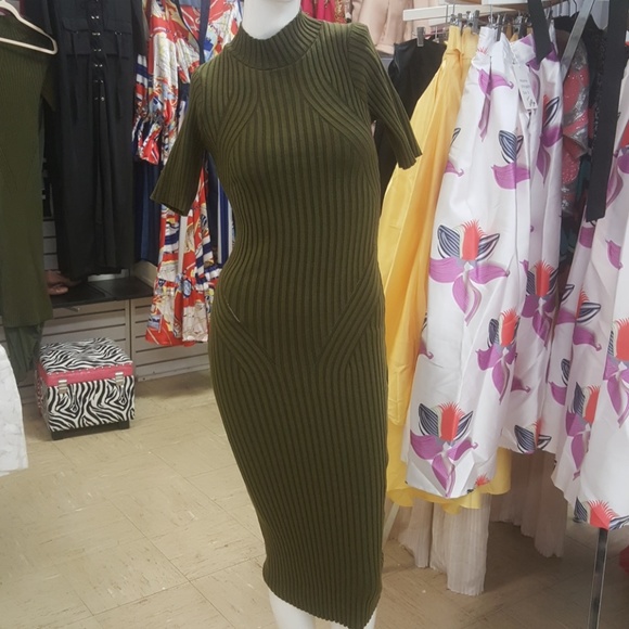 Olive  Knot Dress - Picture 1 of 2
