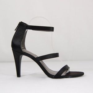 Black Strappy Sandal Heels with Zipper Black Strappy Sandal Heels with Zipper