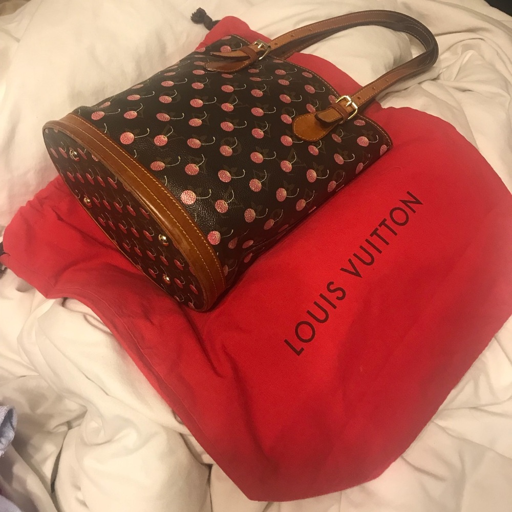 Authentic Louis Vuitton Cherry Bucket Handbag