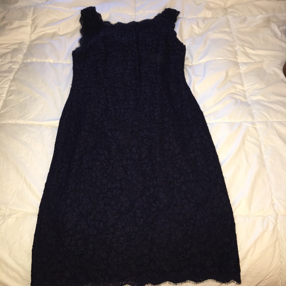 Blue lace dress