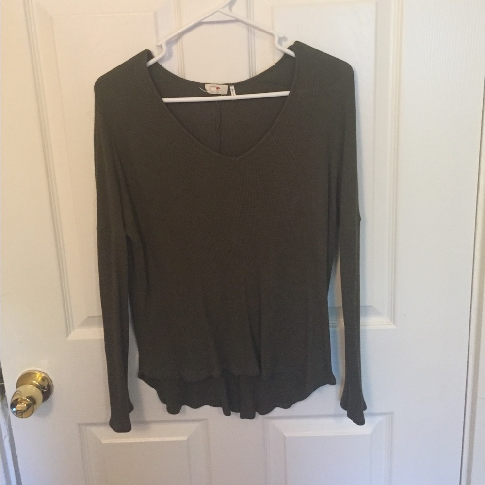 Army green sweater