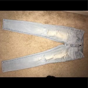 American Eagle ripped high waisted jeans