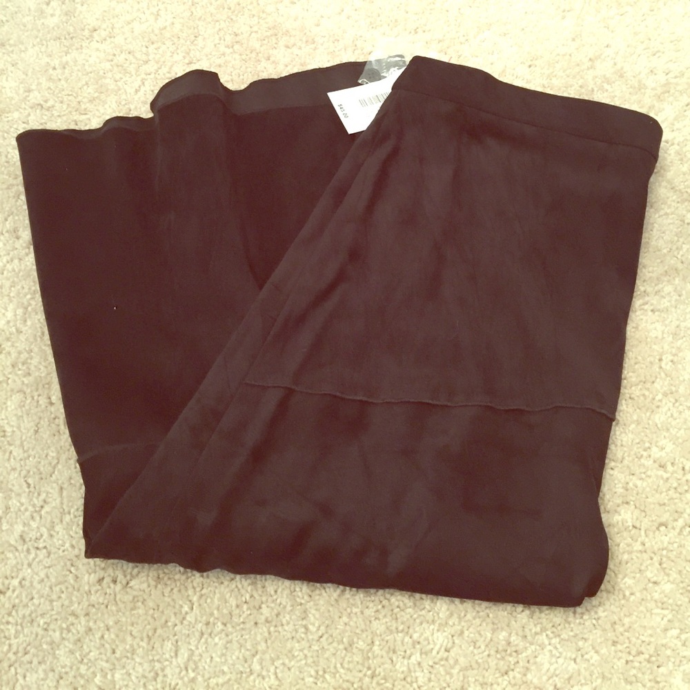 Black suede skirt