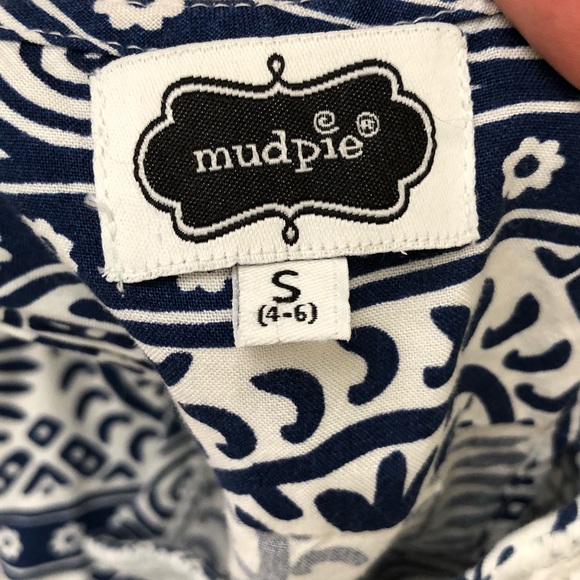 Mud Pie Navy & White Embroidered Dress / Tunic - Picture 4 of 4