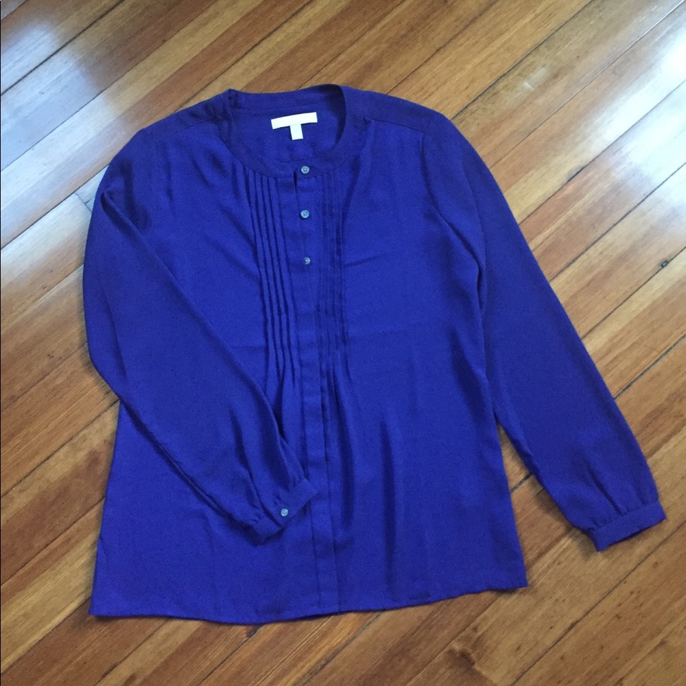 Blue/Purple Banana Republic Blouse Petite Small