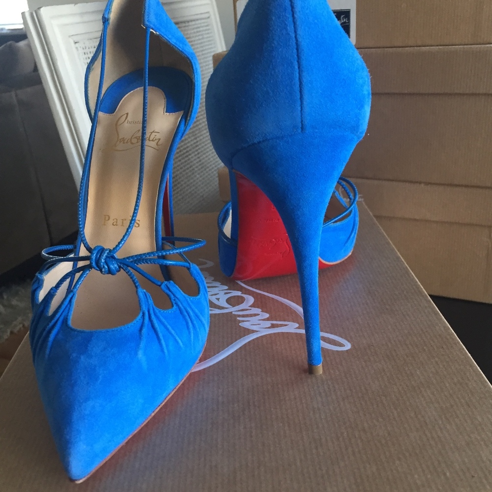 Christian Louboutin Riri 100 Suede/Kid