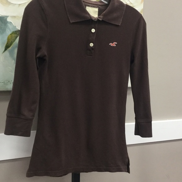 HOLLISTER DARK BROWN SHIRT SIZE SMALL - Picture 1 of 3