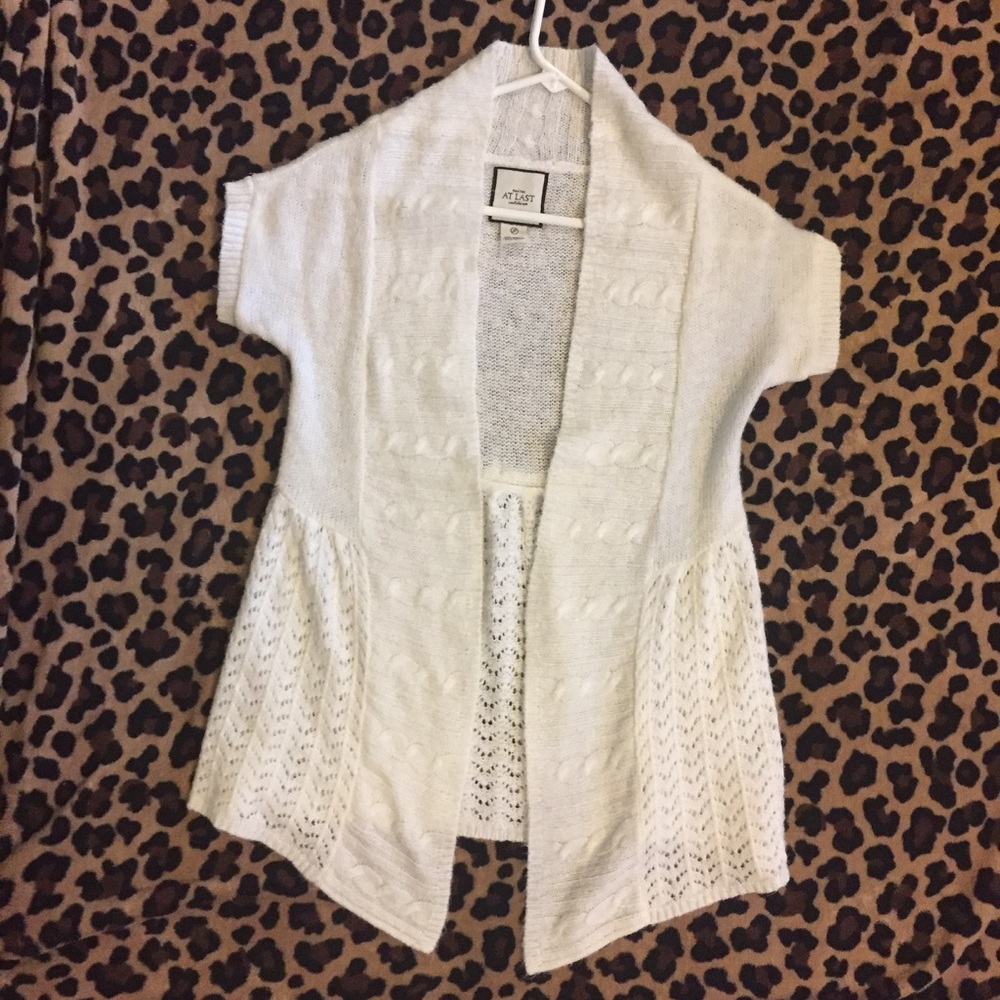 White cardigan