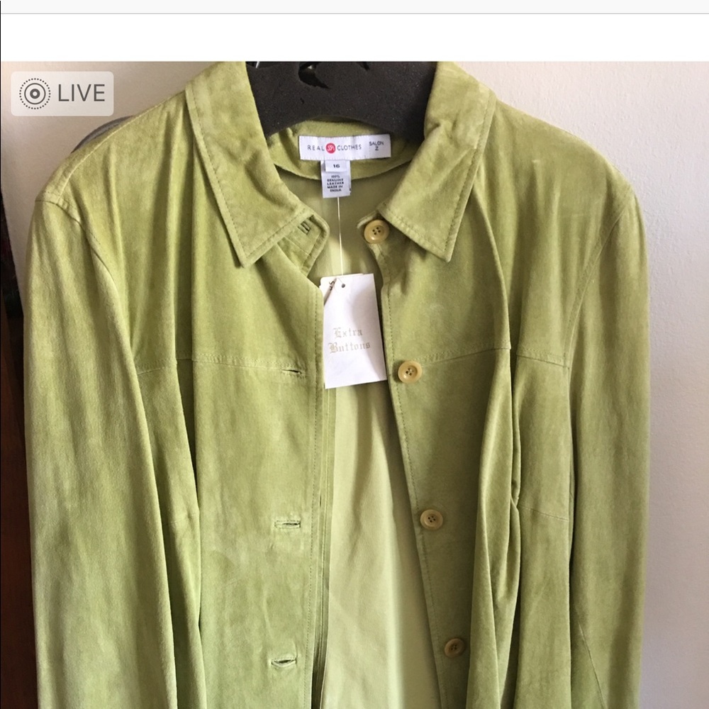 Saks Fifth Avenue suede car jacket