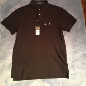 Ralph Lauren black polo new with tags. Custom slim