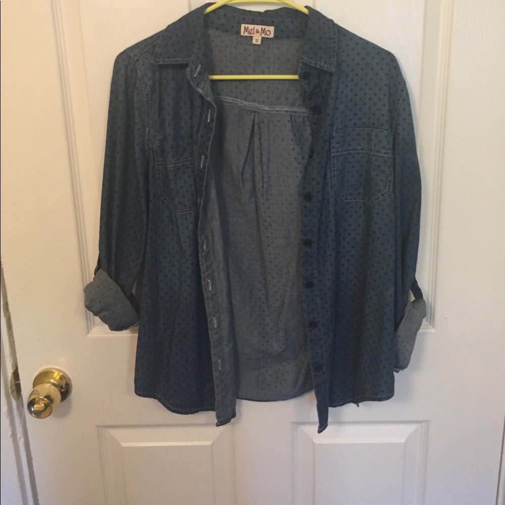 Denim colored button up