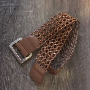 Brown Chunky Wicker Belt