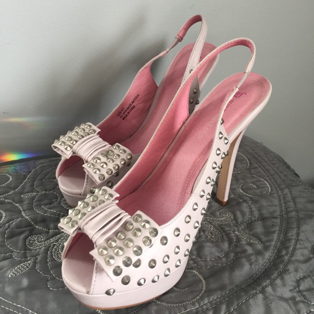 Just Fabulous Spiked Pink Pumps