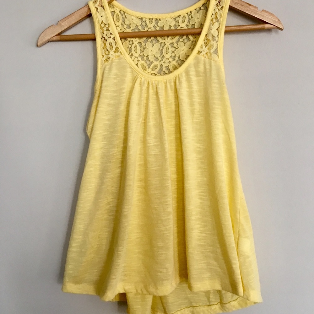 Kina yellow lace tank