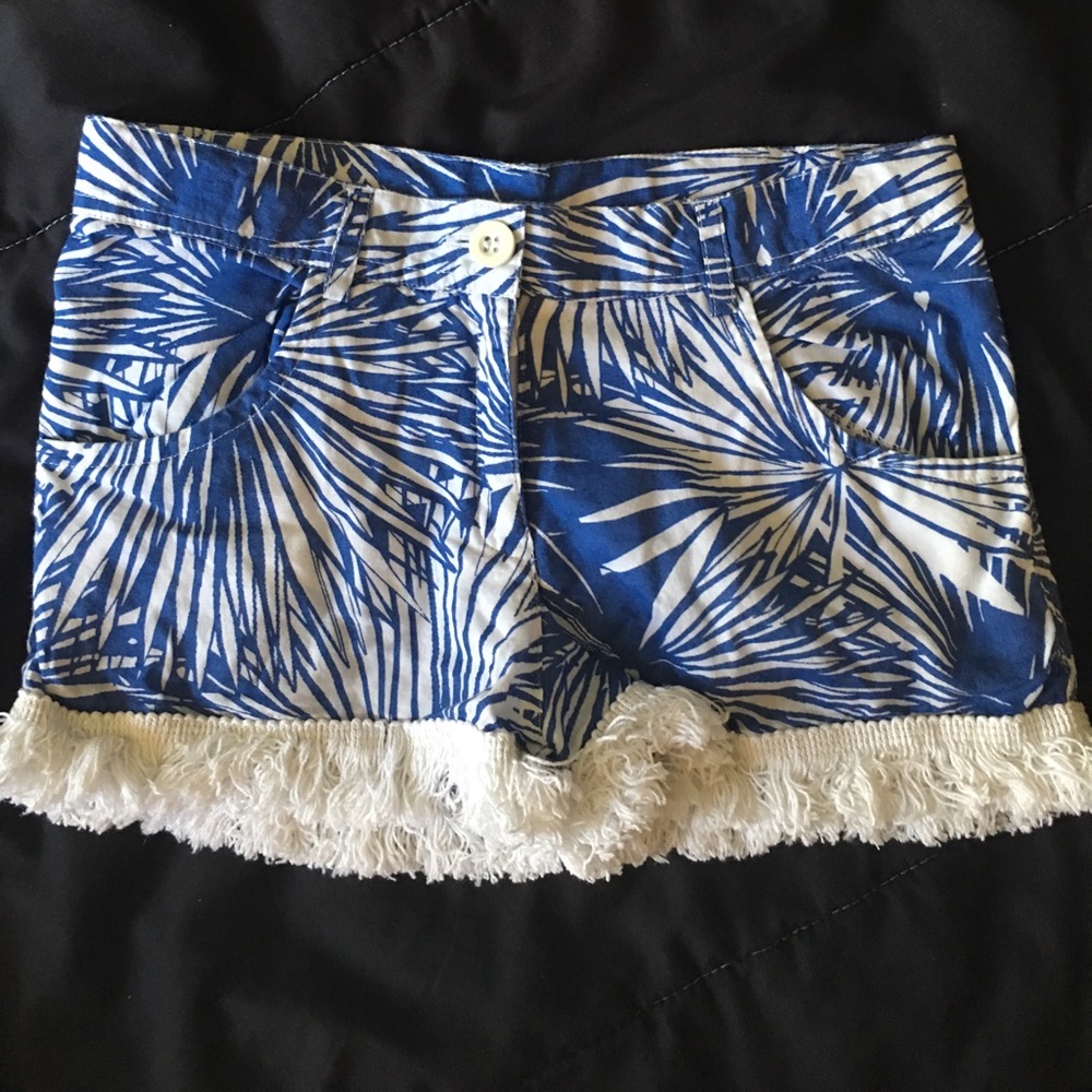 Fringe tropical shorts🌸