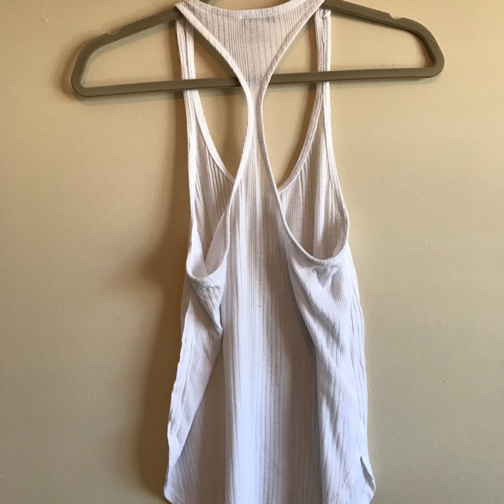 White workout tank top