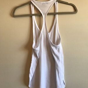 White workout tank top