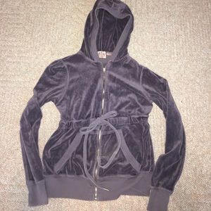 Juicy Couture velour zip up cinched waist