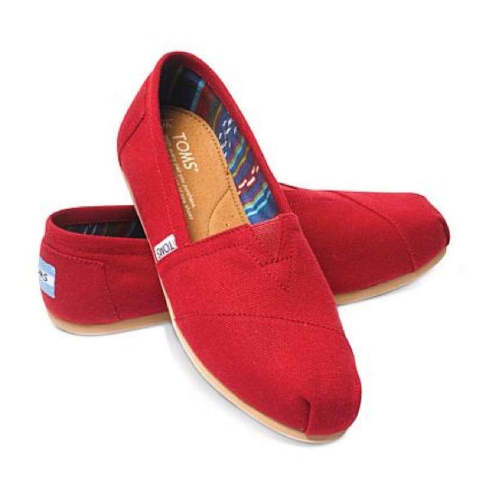 TOMS red shoes in PERFECT condition!